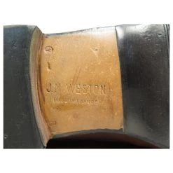 JM WESTON LOAFERS 182 6.5b 40 40.5 FINE TWO-TONE LEATHER SHOES -Jm Menswear 311282 4