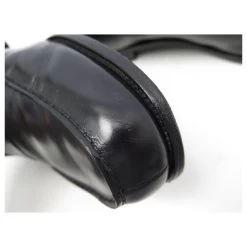 JM WESTON LOAFERS 180 8F 42 LARGE BLACK LEATHER LOAFFERS SHOES -Jm Menswear 311297 8