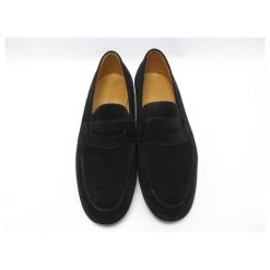 NEW JM WESTON LOAFERS 180 13D 47 BLACK SUEDE STAINLESS STEEL SHOES -Jm Menswear 311658 5