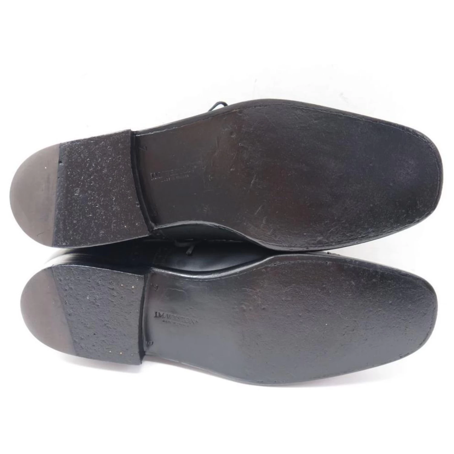 NEW JM WESTON SHOES 615 7D 41 RICHELIEU STRAIGHT BUTTON FLOWERED BLACK LEATHER 5 NEW JM WESTON SHOES 615 7D 41 RICHELIEU STRAIGHT BUTTON FLOWERED BLACK LEATHER - Image 3