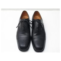 NEW JM WESTON SHOES 615 7D 41 RICHELIEU STRAIGHT BUTTON FLOWERED BLACK LEATHER 14 NEW JM WESTON SHOES 615 7D 41 RICHELIEU STRAIGHT BUTTON FLOWERED BLACK LEATHER -Jm Menswear 328994 5
