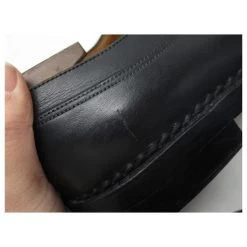 JM WESTON DERBY LE CHASSE SHOES 677 9.5D 43.5 LEATHER + STAINLESS STEEL SHOES Black -Jm Menswear 329048 5