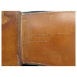 NEW JM WESTON DERBY SHOES 588 Flowered Tip 8E 42 LARGE Lined SOLE Black -Jm Menswear 376113 4