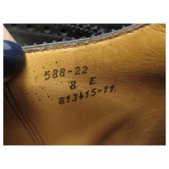 NEW JM WESTON DERBY SHOES 588 Flowered Tip 8E 42 LARGE Lined SOLE Black -Jm Menswear 376113 7