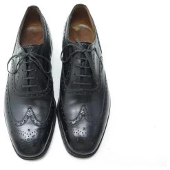 JM WESTON CLASSIC WING TIP SHOES 376 Richelieu 7E 41 LARGE FITTINGS Black -Jm Menswear 411334 5