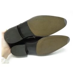 JM WESTON SHOES 448 Derby 8.5C 42.5 BROWN SUEDE ARNYS SHOE STICKERS -Jm Menswear 411336 3