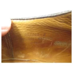 JM WESTON SHOES 577 Derby 6D 41 BLACK LEATHER + BLACK SHOES TRIMMERS -Jm Menswear 411339 7