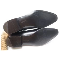 JM WESTON RICHELIEU CYCLING SHOES 496 10E 44 BLACK LEATHER PRINT -Jm Menswear 444643 3