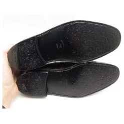 JM WESTON LOAFERS WITH BUCKLE 7.5D 41.5 42 Black Crocodile Leather -Jm Menswear 470759 3