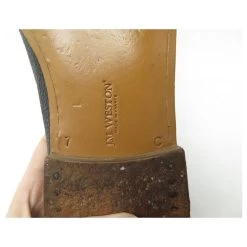 JM WESTON SHOES LE MOC MOCCASES 281 7C 41 FINE BLACK LEATHER SHOES -Jm Menswear 481670 4