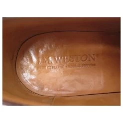 JM WESTON DERBY FLORA SHOES 529 LOAFERS WITH BUCKLE 8E 42 L LEATHER SHOES Dark Red -Jm Menswear 500983 6