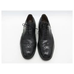 VINTAGE SHOES JM WESTON RICHELIEU FLOWER TOE 7.5E 41.5 BLACK LEATHER SHOE 16 VINTAGE SHOES JM WESTON RICHELIEU FLOWER TOE 7.5E 41.5 BLACK LEATHER SHOE -Jm Menswear 562139 5