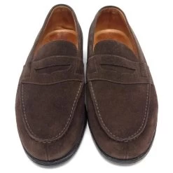 JM WESTON SHOES 180 Church´s Loafers 7.5E 42 BROWN SUEDE SUEDE SHOES -Jm Menswear 562142 5