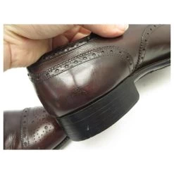 JM WESTON RICHELIEU SHOES 410 Flowered Tip 7.5D 41.5 BROWN LEATHER SHOES -Jm Menswear 588626 10