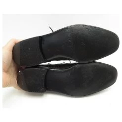 JM WESTON RICHELIEU SHOES 410 Flowered Tip 7.5D 41.5 BROWN LEATHER SHOES -Jm Menswear 588626 3