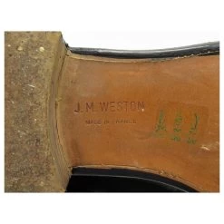 JM WESTON BOOTS 689 9.5C 43.5 THIN BLACK LEATHER BOOTS SHOES -Jm Menswear 588627 4