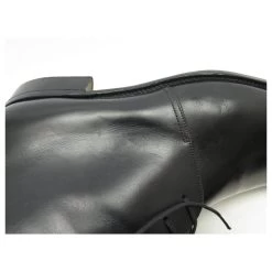 JM WESTON BOOTS 689 9.5C 43.5 THIN BLACK LEATHER BOOTS SHOES -Jm Menswear 588627 9