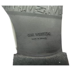 JM WESTON SHOES 371 Derby 2 Carnations 8.5D 42.5 BLACK LEATHER + SLEEVES -Jm Menswear 671078 3