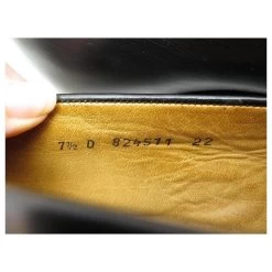 JM WESTON LOAFERS 180 7.5D 41.5 BLACK LEATHER STAINLESS STEEL SHOES -Jm Menswear 678845 7