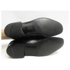 JM WESTON RICHELIEU SHOES 300 8.5D 42.5 STRAIGHT TOE BLACK LEATHER SHOES -Jm Menswear 721709 3