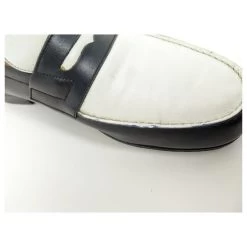 JM WESTON LOAFERS 8D 42 TWO-TONE LEATHER WHITE BLUE LEATHER SHOES -Jm Menswear 721840 10