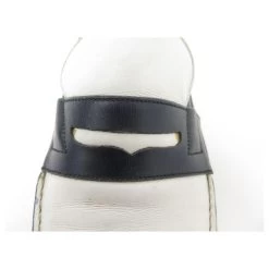 JM WESTON LOAFERS 8D 42 TWO-TONE LEATHER WHITE BLUE LEATHER SHOES -Jm Menswear 721840 9