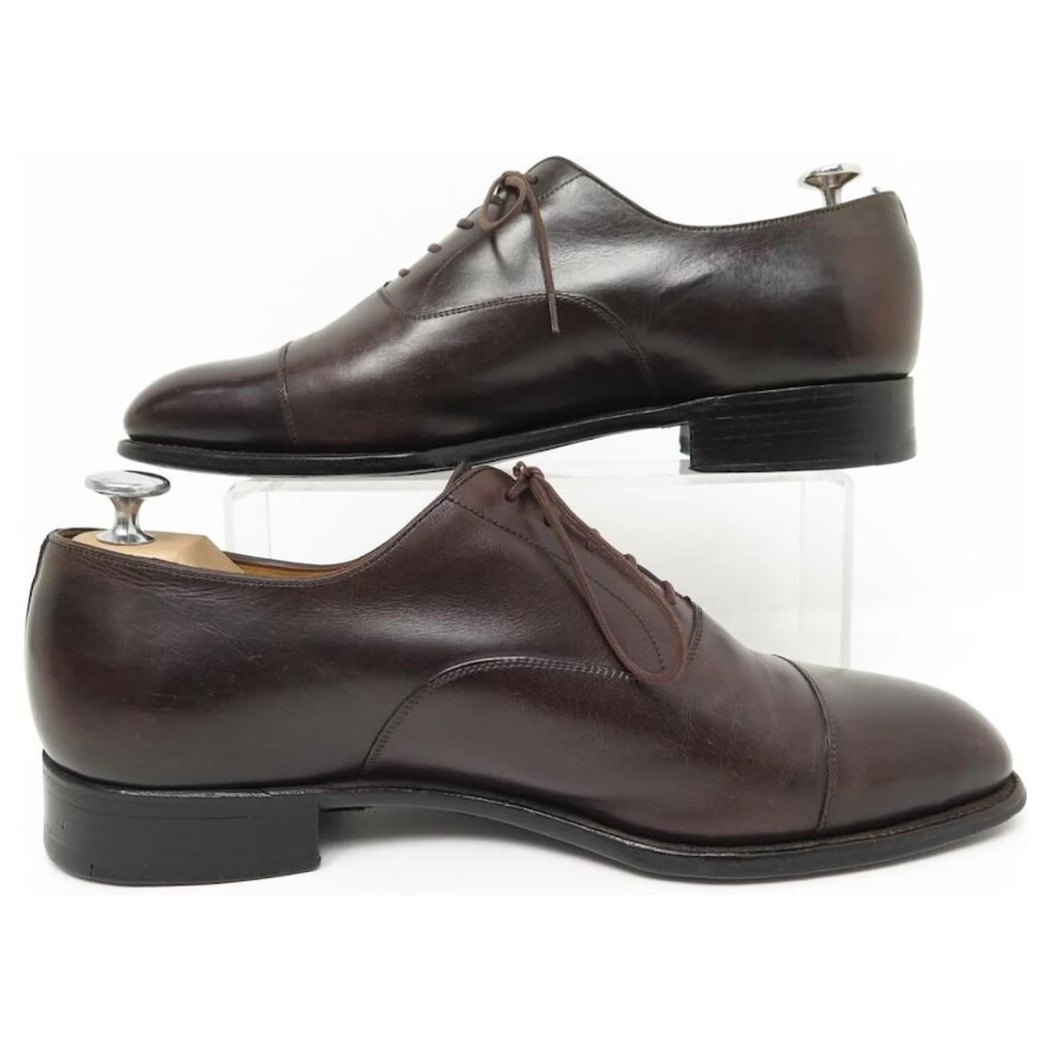 JM WESTON SHOES 300 Richelieu 7.5E 41.5 LARGE BROWN LEATHER BROWN SHOES 4 JM WESTON SHOES 300 Richelieu 7.5E 41.5 LARGE BROWN LEATHER BROWN SHOES - Image 2