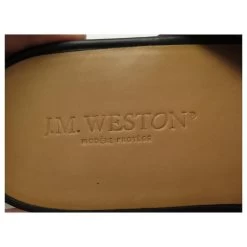 NEW SHOES JM WESTON SANDALS FLIP FLOPS 10.5 44.5 BLACK LEATHER SANDAL NEW -Jm Menswear 728464 6