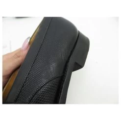 JM WESTON LOAFERS 180 6.5C 40.5 BLACK LIZARD LEATHER SHOES -Jm Menswear 736062 7