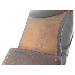 JM WESTON LOAFERS 180 8b 41.5 42 FINE LEATHER CROCO LOAFERS SHOES Black -Jm Menswear 736892 4