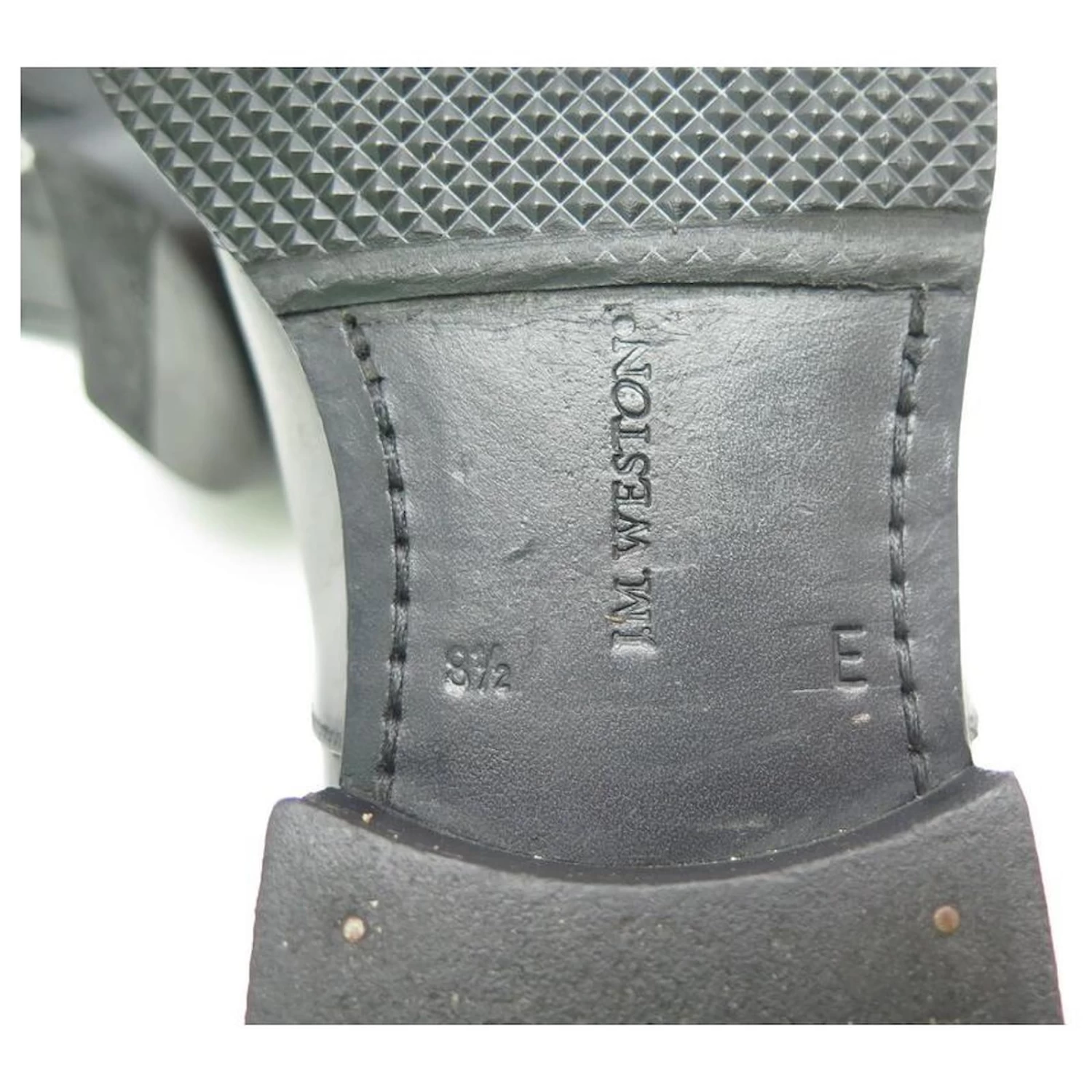 JM WESTON RICHELIEU STRAIGHT TOE SHOES 8.5E 42.5 BLACK LEATHER LOAFERS SHOES 4 JM WESTON RICHELIEU STRAIGHT TOE SHOES 8.5E 42.5 BLACK LEATHER LOAFERS SHOES - Image 3