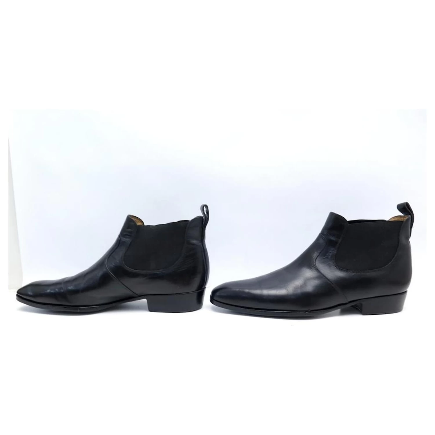 JM WESTON BOOTS 457 INFORMAL 8.5D 42.5 BLACK LEATHER LOW BOOTS 4 JM WESTON BOOTS 457 INFORMAL 8.5D 42.5 BLACK LEATHER LOW BOOTS - Image 2