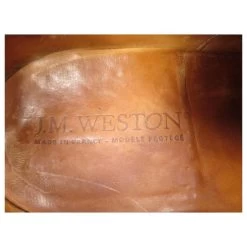 JM WESTON SHOES 579 DERBY TRIPLE INSOLES 8.5E 42.5 WIDE LEATHER SHOES Brown -Jm Menswear 778668 5