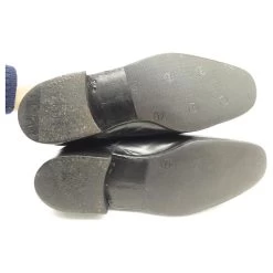 JM WESTON RICHELIEU SHOES 307 7.5E 41.5 Wide 42 GOAT LEATHER SHOES Black -Jm Menswear 784693 3