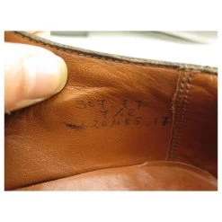 JM WESTON RICHELIEU SHOES 307 7.5E 41.5 Wide 42 GOAT LEATHER SHOES Black -Jm Menswear 784693 6