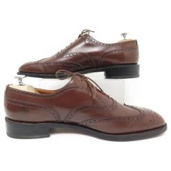 JM WESTON SHOES 376 RICHELIEU BOUT FLORAL 11.5C 45.5 BROWN LEATHER SHOES -Jm Menswear 784814 2