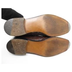 JM WESTON SHOES 376 RICHELIEU BOUT FLORAL 11.5C 45.5 BROWN LEATHER SHOES -Jm Menswear 784814 3