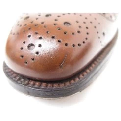 JM WESTON SHOES 376 RICHELIEU BOUT FLORAL 11.5C 45.5 BROWN LEATHER SHOES -Jm Menswear 784814 7