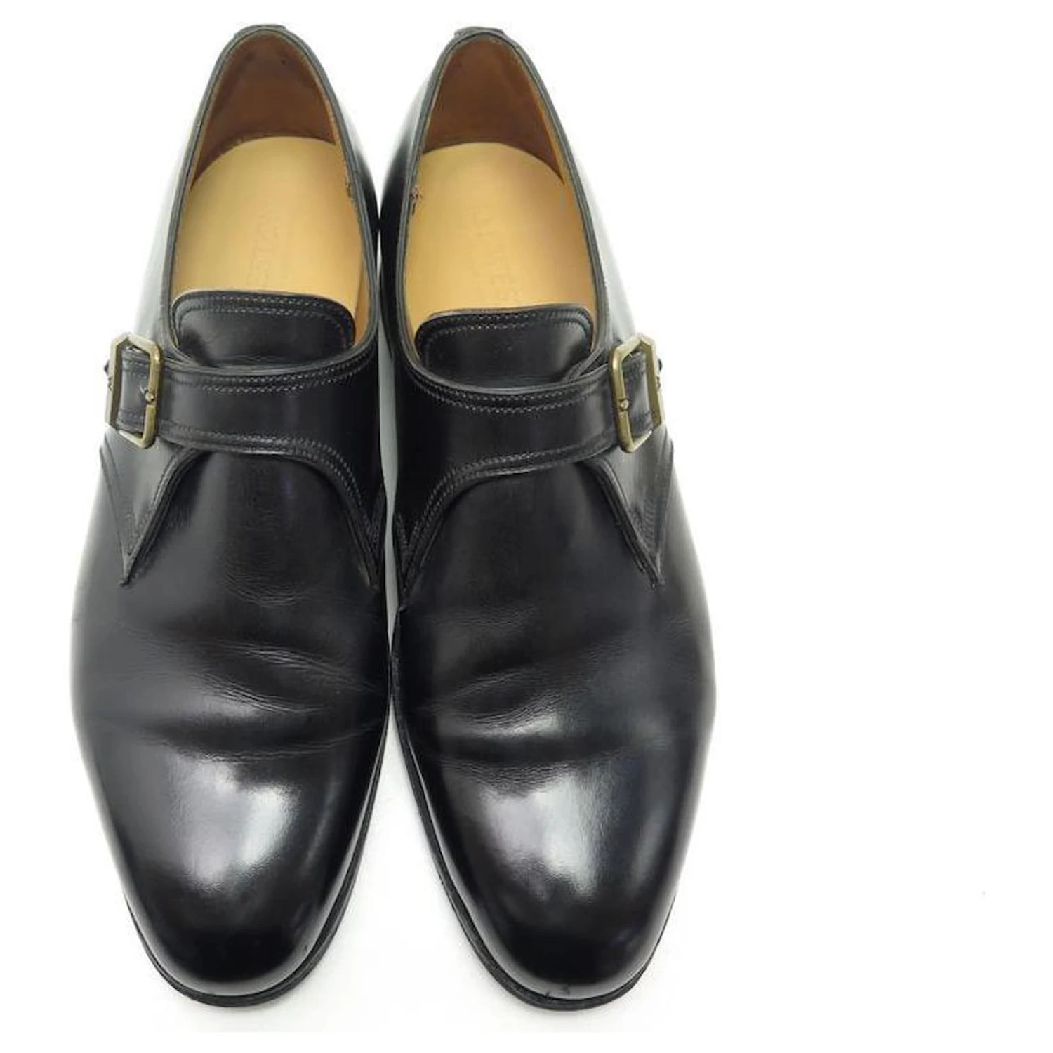 JM WESTON SHOES 531 Flora 7.5C 41.5 DERBY LOAFERS WITH BUCKLE BLACK LEATHER 7 JM WESTON SHOES 531 Flora 7.5C 41.5 DERBY LOAFERS WITH BUCKLE BLACK LEATHER - Image 5