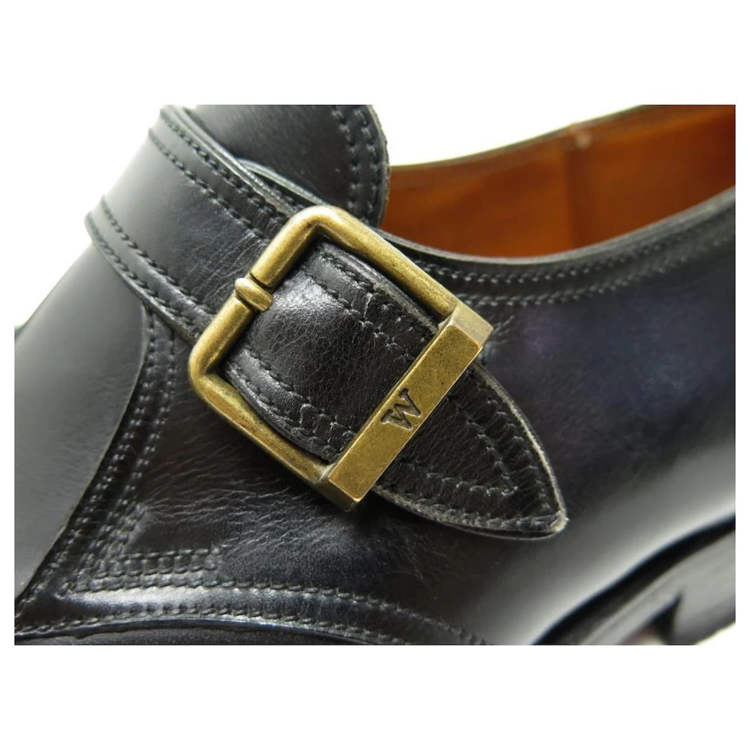 JM WESTON SHOES 531 Flora 7.5C 41.5 DERBY LOAFERS WITH BUCKLE BLACK LEATHER 9 JM WESTON SHOES 531 Flora 7.5C 41.5 DERBY LOAFERS WITH BUCKLE BLACK LEATHER - Image 7