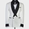 Black And White Cross Collar Tuxedo 2 Black And White Cross Collar Tuxedo -Jm Menswear 7A2F27C2 8369 4483 86C8 864F636DF3F0