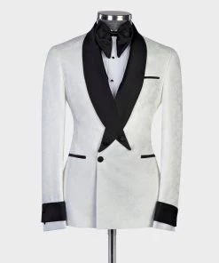 Black And White Cross Collar Tuxedo