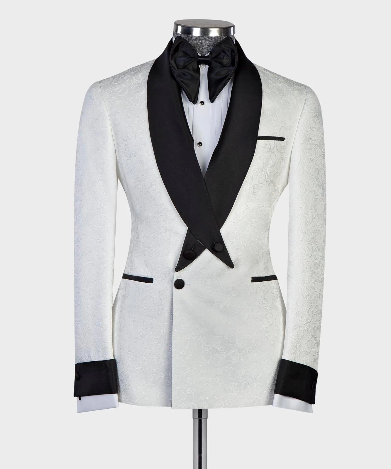 Black And White Cross Collar Tuxedo