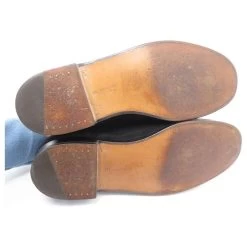 JM WESTON SHOES 180 6.5E 40.5 L 41 BLACK SUEDE LOAFERS SHOES -Jm Menswear 808171 3