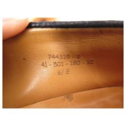 JM WESTON SHOES 180 6.5E 40.5 L 41 BLACK SUEDE LOAFERS SHOES -Jm Menswear 808171 6