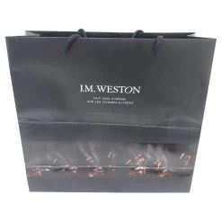 JM WESTON SHOES 528 RICHELIEU BOUT FLORAL 10.5D 44.5 BLACK LEATHER SHOES -Jm Menswear 821018 10