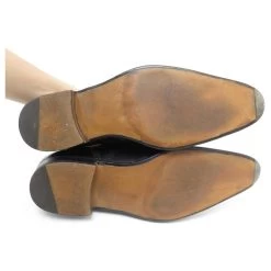 JM WESTON SHOES 528 RICHELIEU BOUT FLORAL 10.5D 44.5 BLACK LEATHER SHOES -Jm Menswear 821018 3