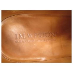JM WESTON RICHELIEU GRAPHIC SHOES 446 10.5C 44.5 LEATHER LEATHER SHOES Brown -Jm Menswear 821020 5