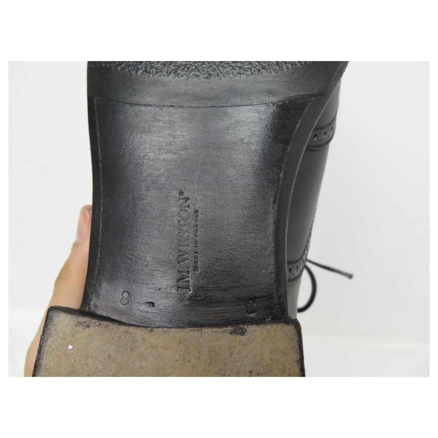 JM WESTON SHOES 528 RICHELIEU BOUT FLORAL 8.5C 42.5 BLACK LEATHER SHOES 6 JM WESTON SHOES 528 RICHELIEU BOUT FLORAL 8.5C 42.5 BLACK LEATHER SHOES - Image 4