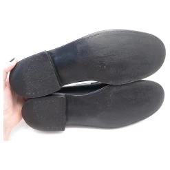 JM WESTON SHOES 180 Church´s Loafers 6.5b 40.5 FINE BLACK LEATHER SHOES -Jm Menswear 843340 3